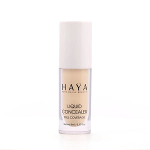 Haya Beauty liquid concealer bottle on a white background