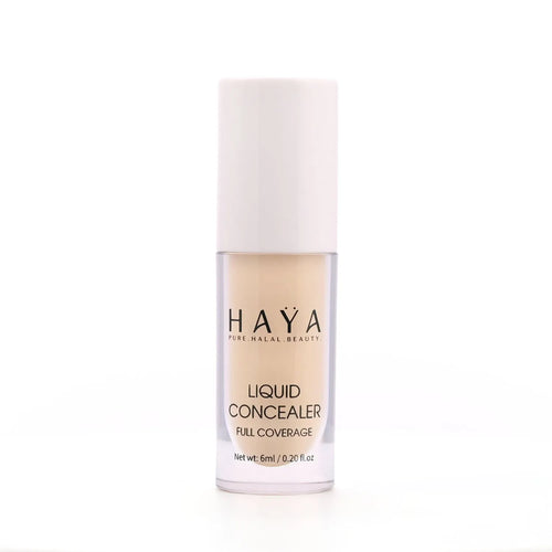 Haya Beauty liquid concealer bottle on a white background