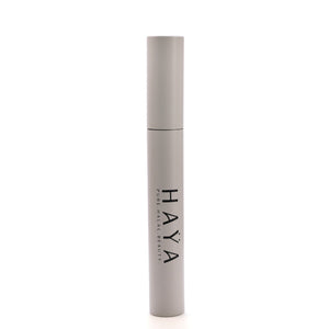 A tube of HAYA brand mascara against a white background.