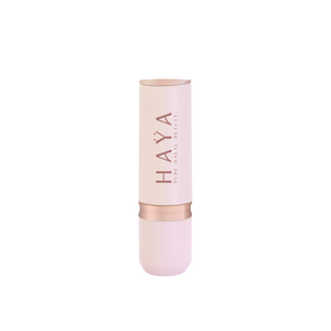 Matte lipstick with 'HAYA' branding on a white background